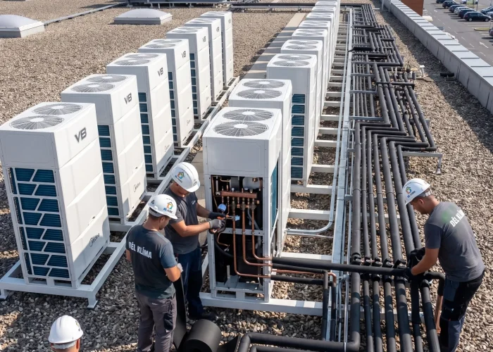 Midea VRF szerelés bevásárlóközpont